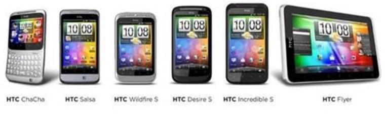 Image: HTC phones, tablet